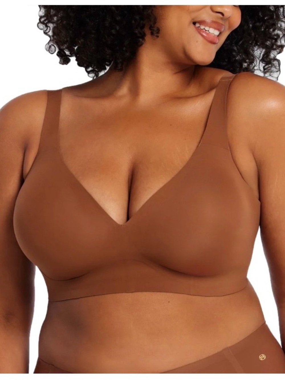 Evelyn Bobbie The Starlette Plunge Bra Brown